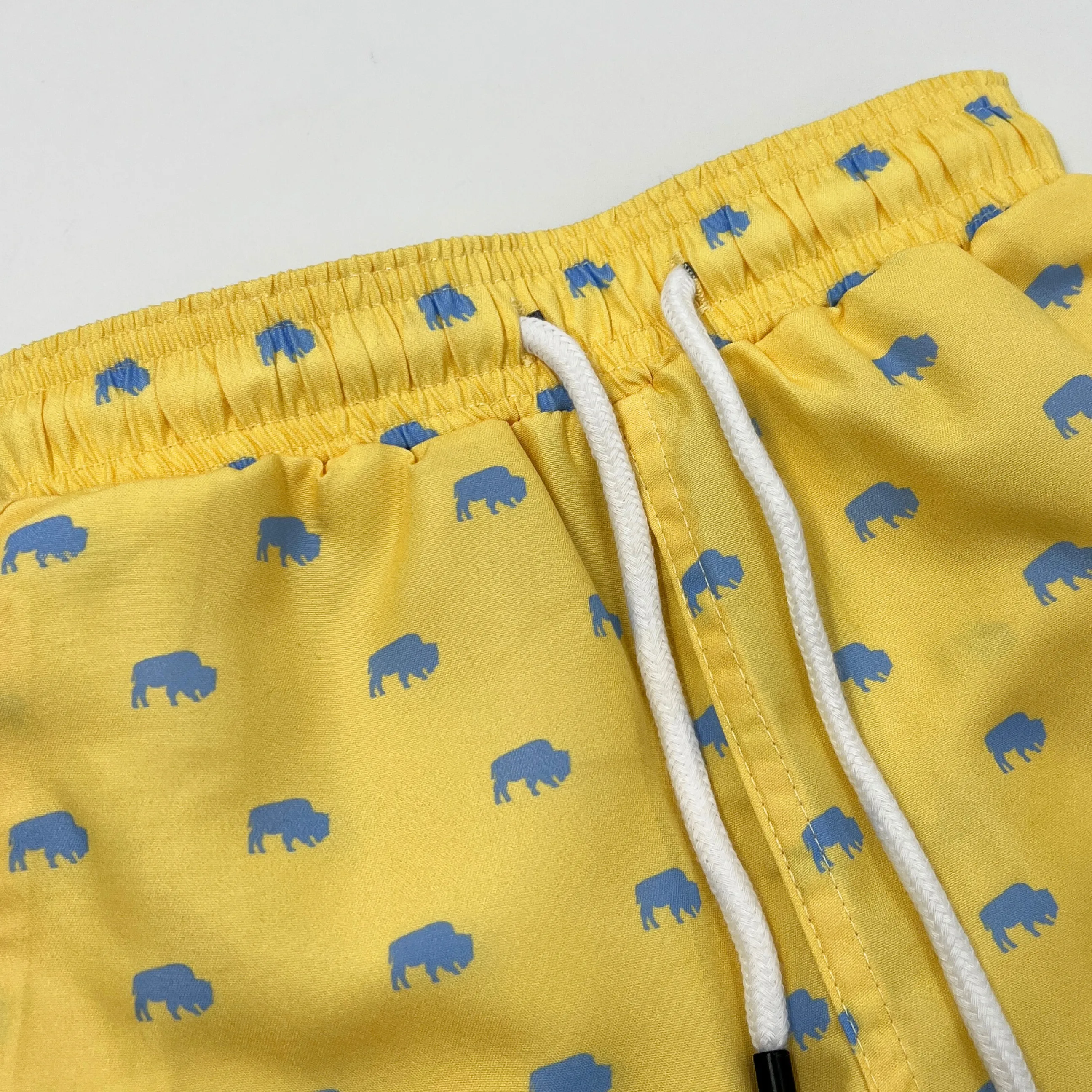 Youth BFLO, NY Yellow With Light Blue Herd Buffaloes Swim Shorts